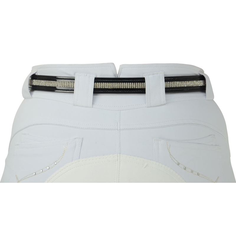 Hy Equestrian Patent 4 Row Diamond Belt - Black-1